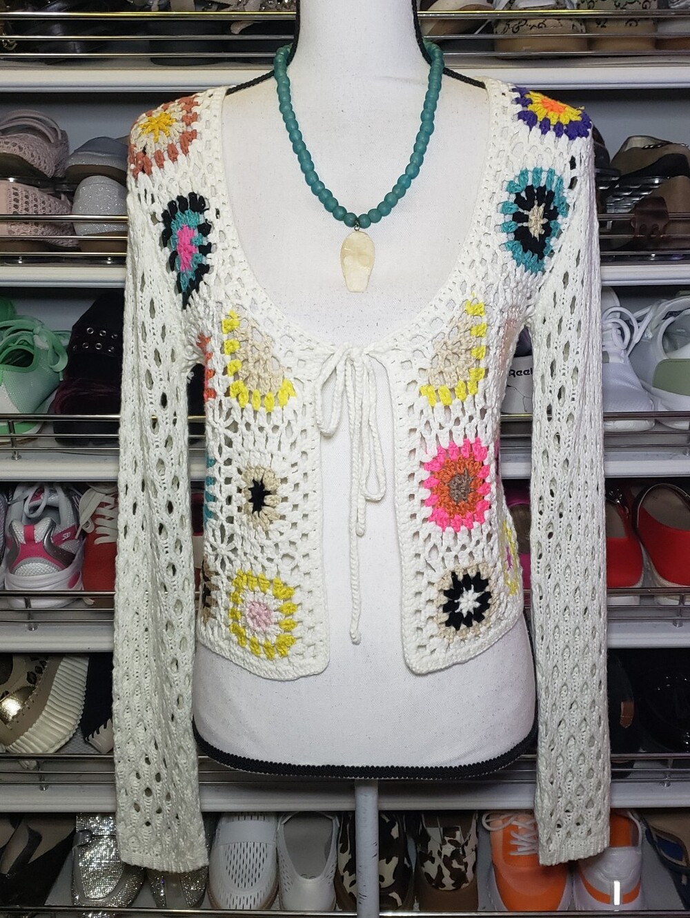 Debut Cream Crochet Cardigan